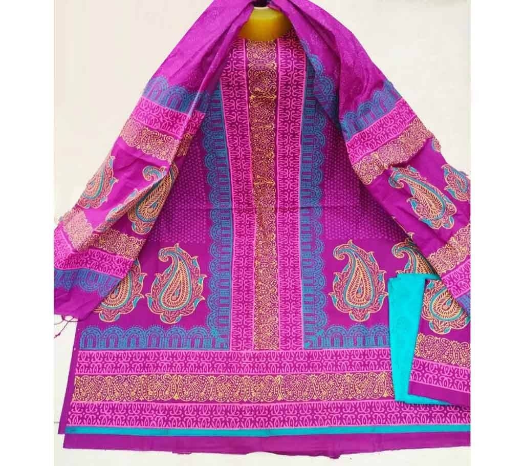 Unstitched Rajdhani Boyel three piece