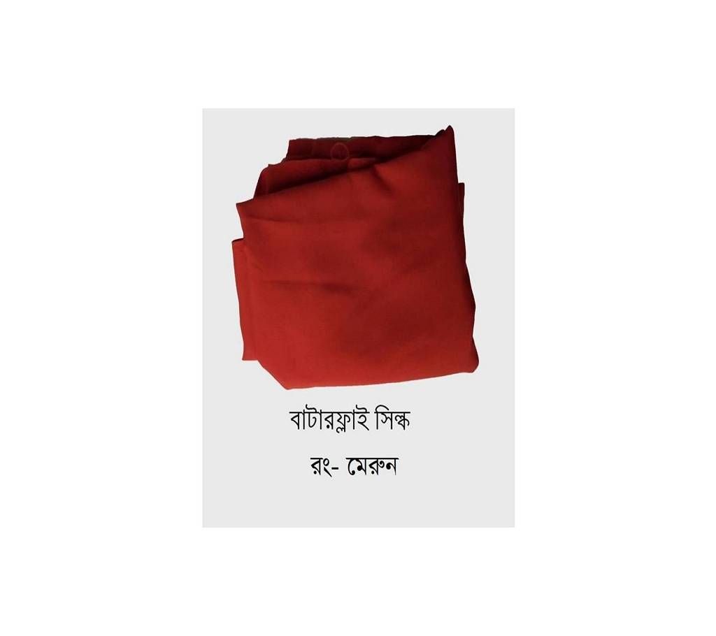 Maroon color Butterfly silk