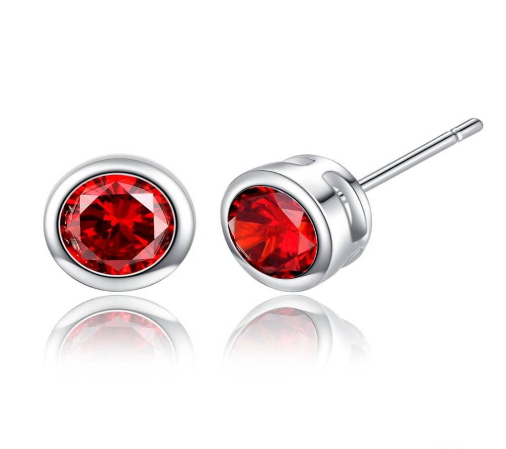 New Fashion 3 Style Red CZ Stone Earrings For Women Wedding Statement Earrings Jewelry