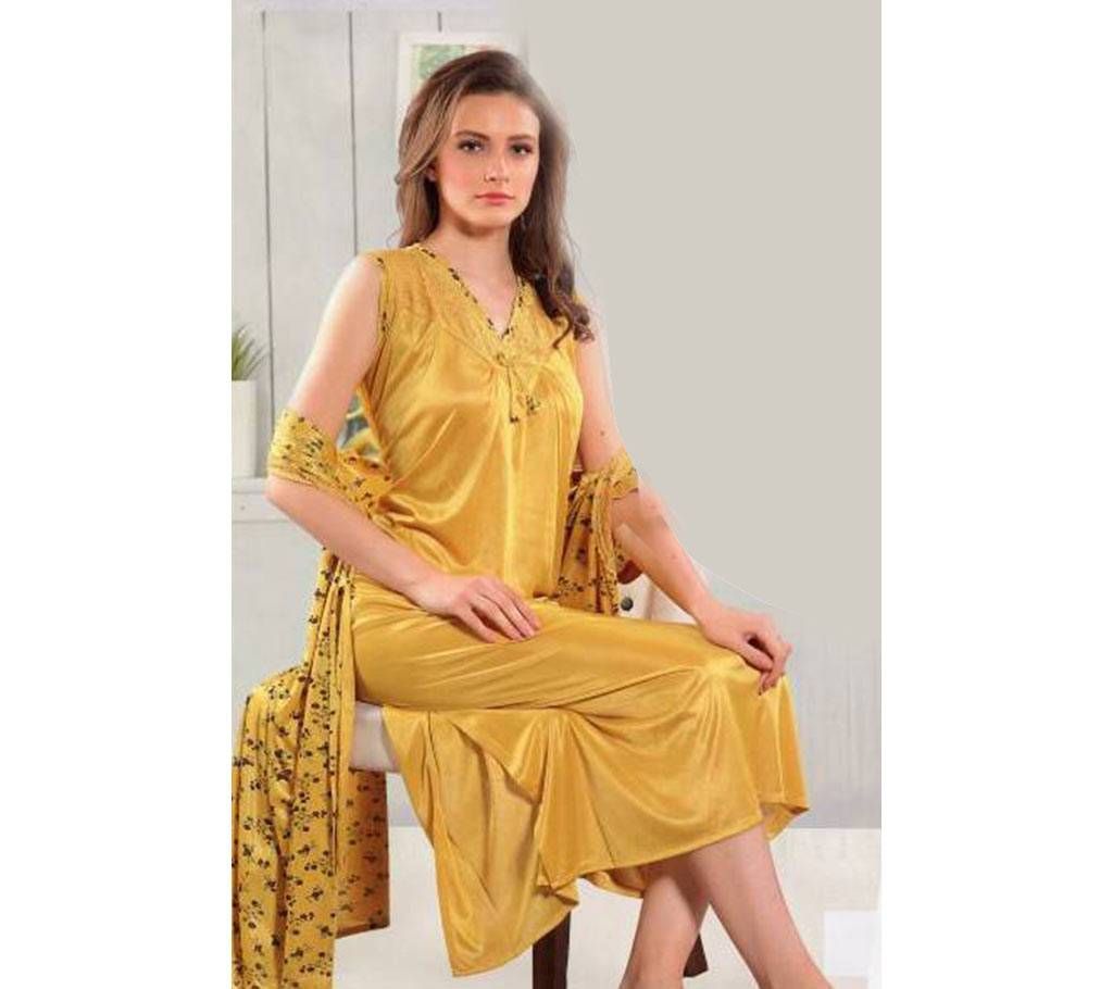Fashionable Two Part Nighty-6300 Gold