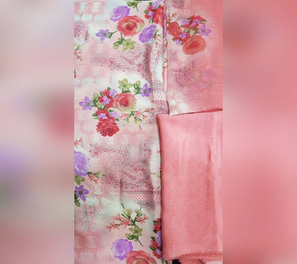 Rose Pink Bishal Candy Georgette 3 Piece - 05 - RAF