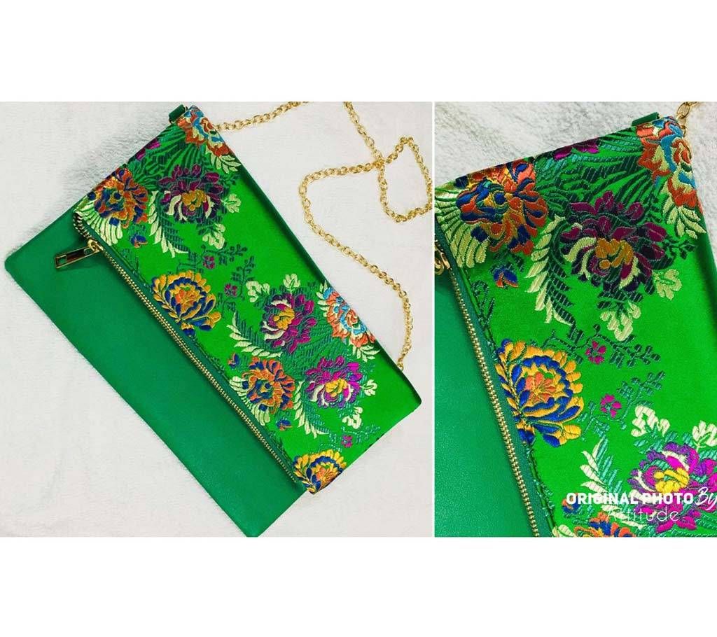 S Green Designful Stylish Hand Bag For Women