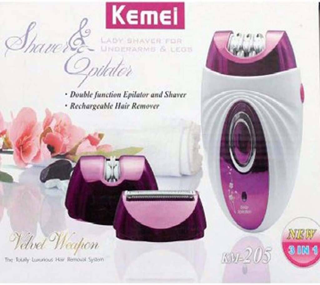  3 in 1 Kemei rechargeable lady shaver 