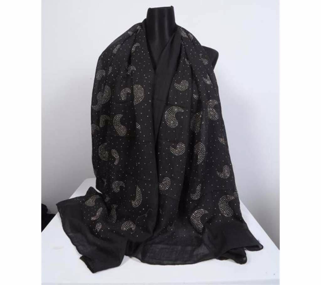 Black Color Cotton Hijab