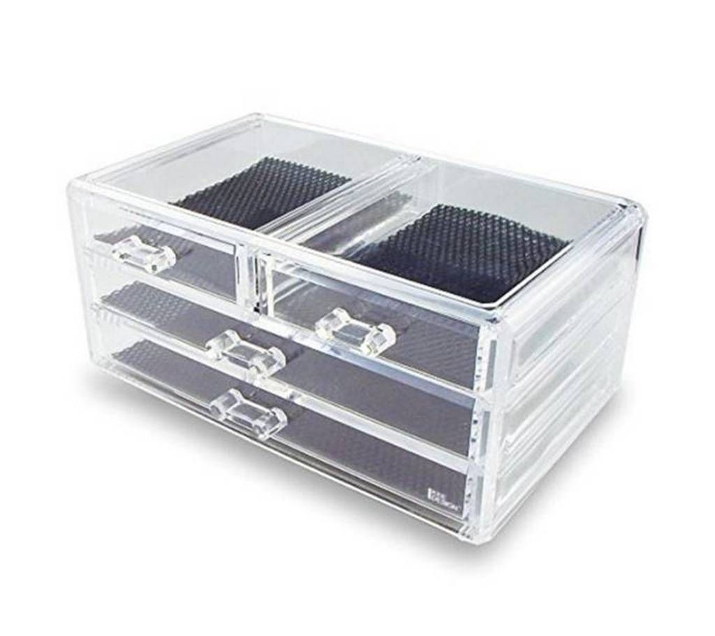 Acrylic Jewelry and Cosmetic Box for Women - Trans