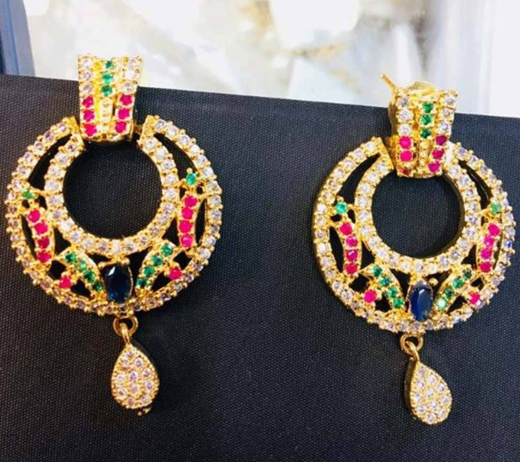 Stone Settings Colorful earrings 