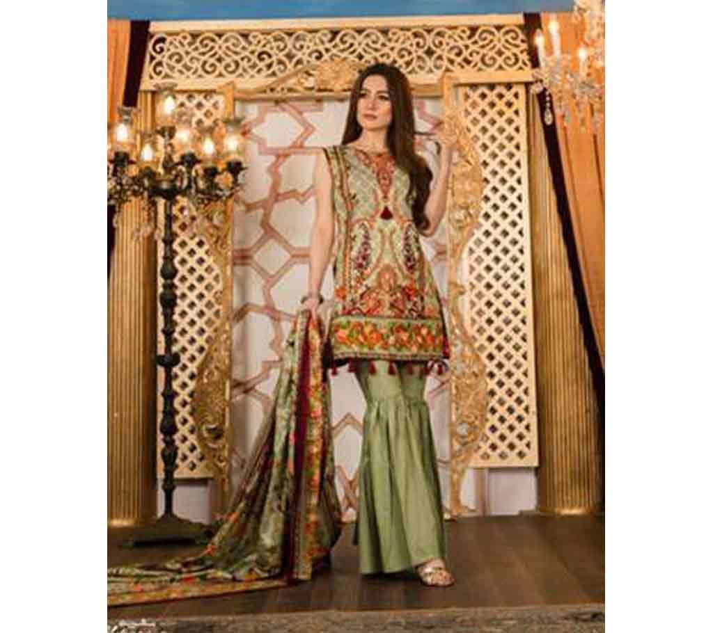 Semi stitched Pakistani Three Piece