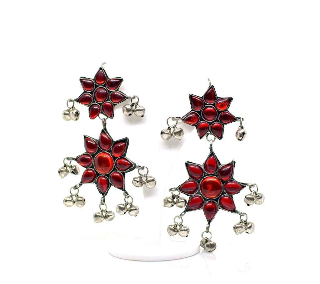 Star Drop Brass Earrings with Studs (by Zylph - ESDR)