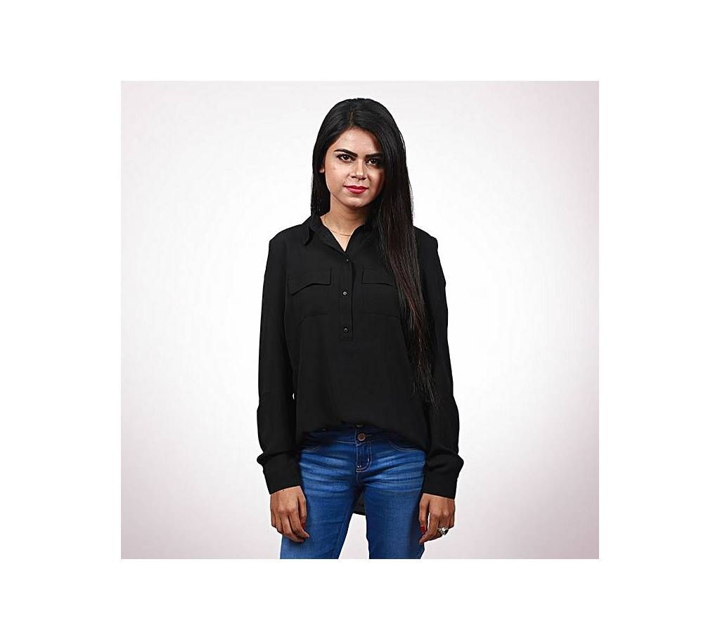 Ladies Georgette Top Black