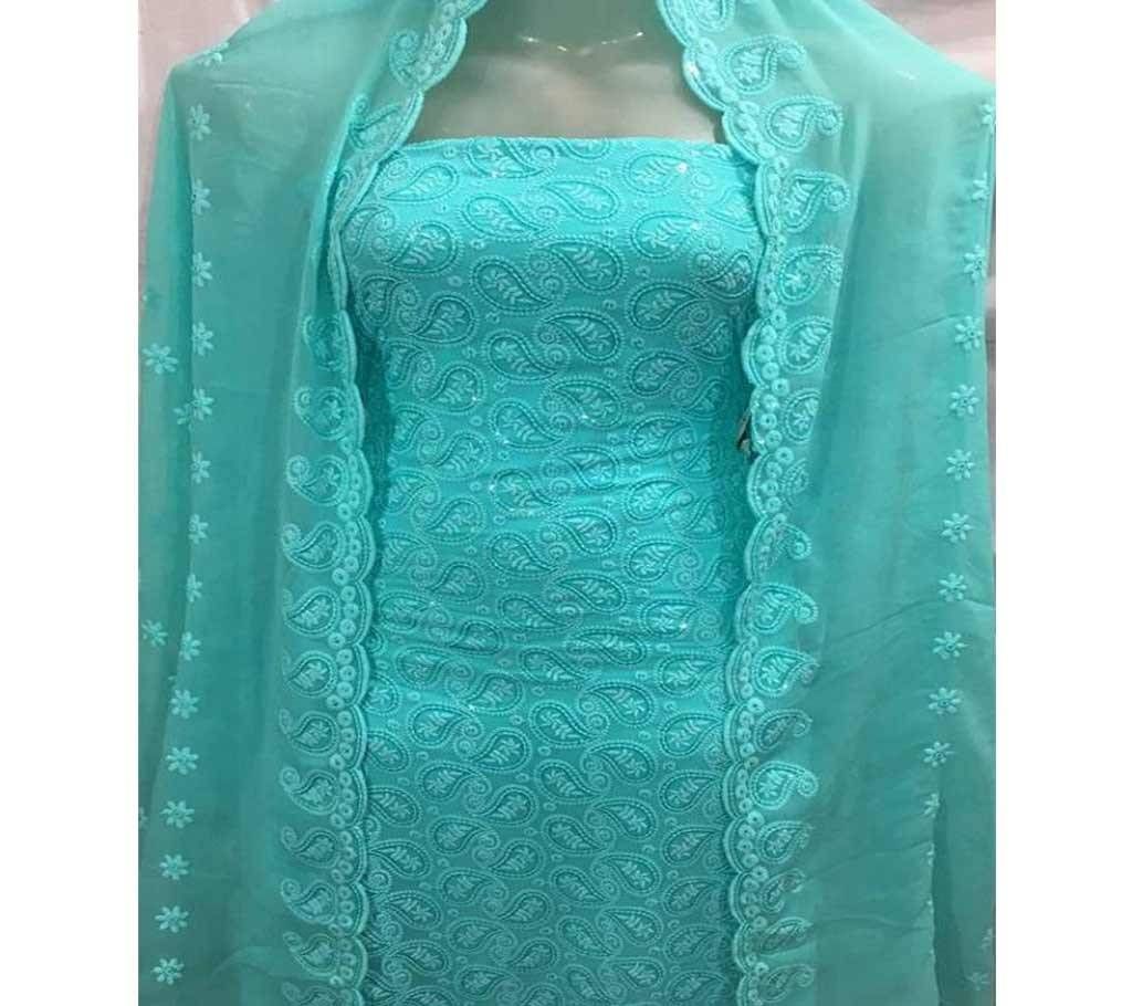 Unstitched Embroidery Georgette Two Piece 