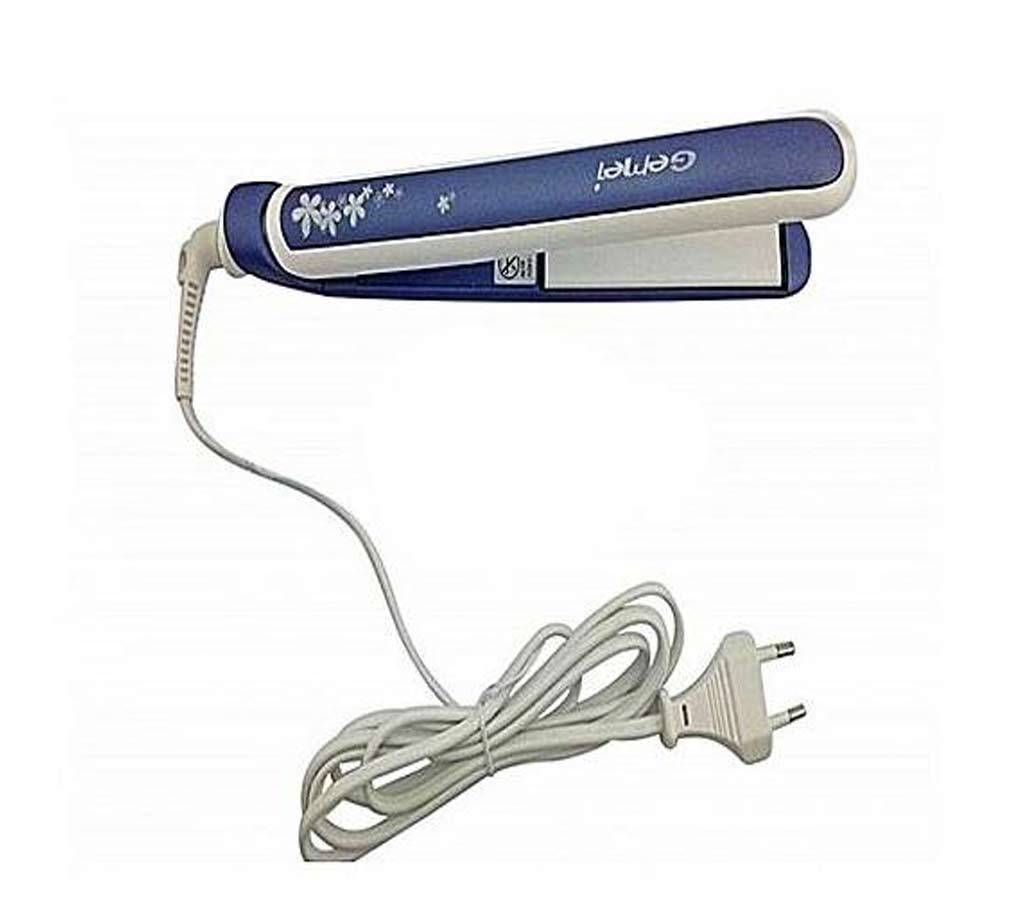Gemei GM-1918 Hair Straightener - White and Blue