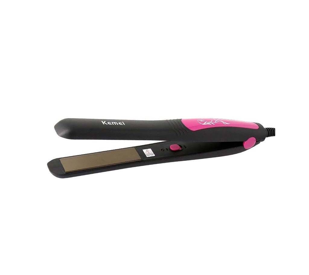 Kemei Hair Straightener Km-328 - Black and Pink