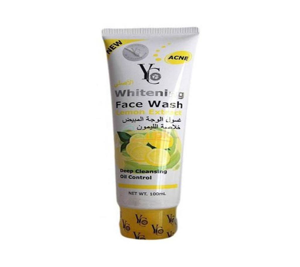 Yong Chin Whitening Face Wash Lemon Men And Women 100ml Thailand