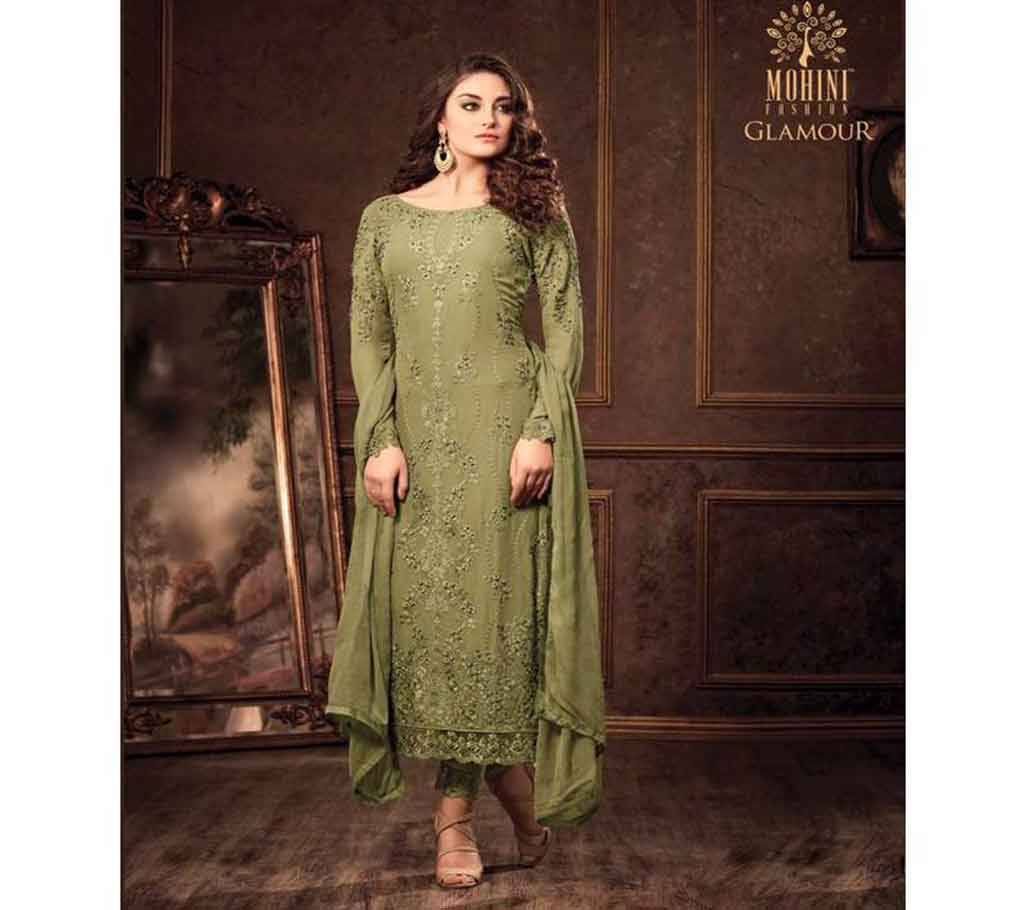Unstitched Indian Embroidery Georgette Salwar Kameez