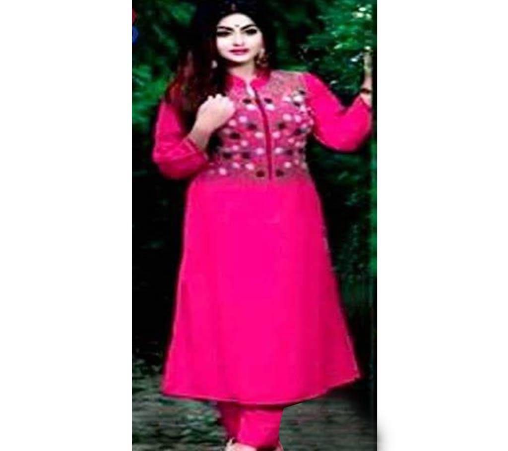 Unstitched pink Georgette Salwar Kameez D.no-375