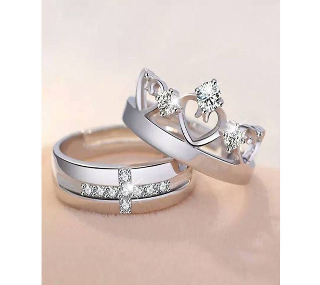 Prince And Princess Crown Couple Finger Ring