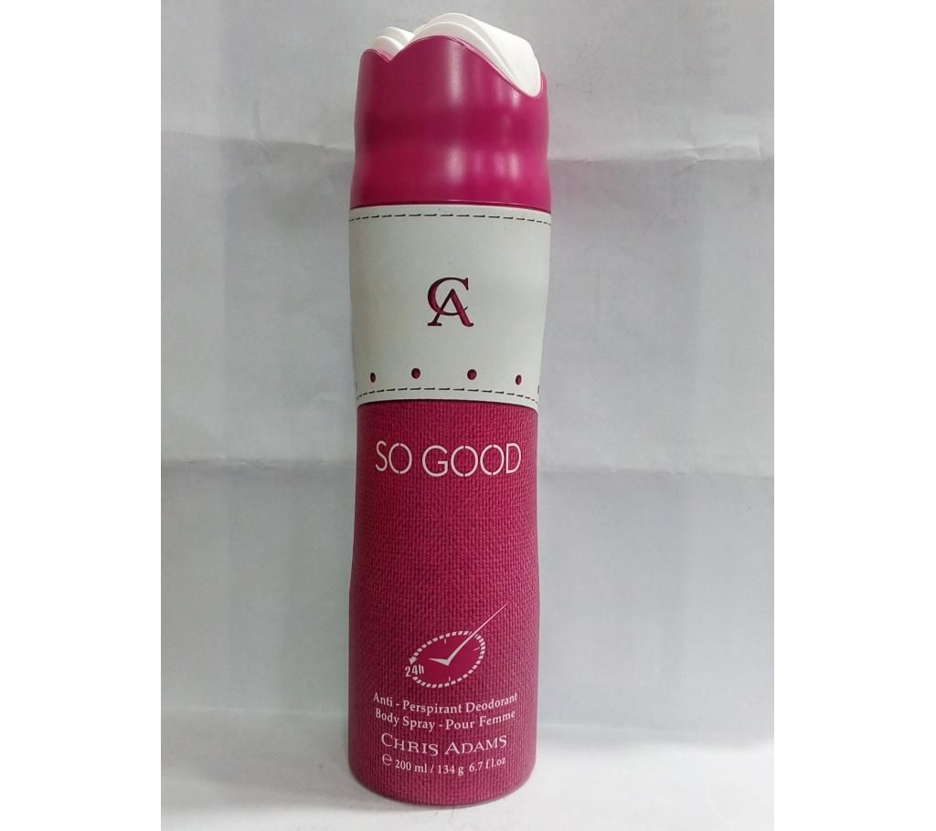 chris Adams so good body spray 200ml UAE