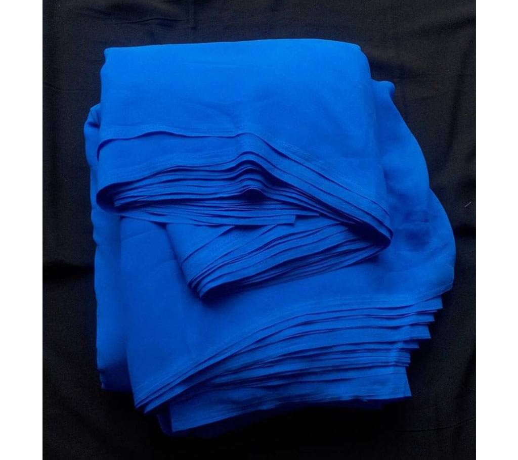 Indian Original  weightless Georgette Royal Blue color for women - 1 yard
