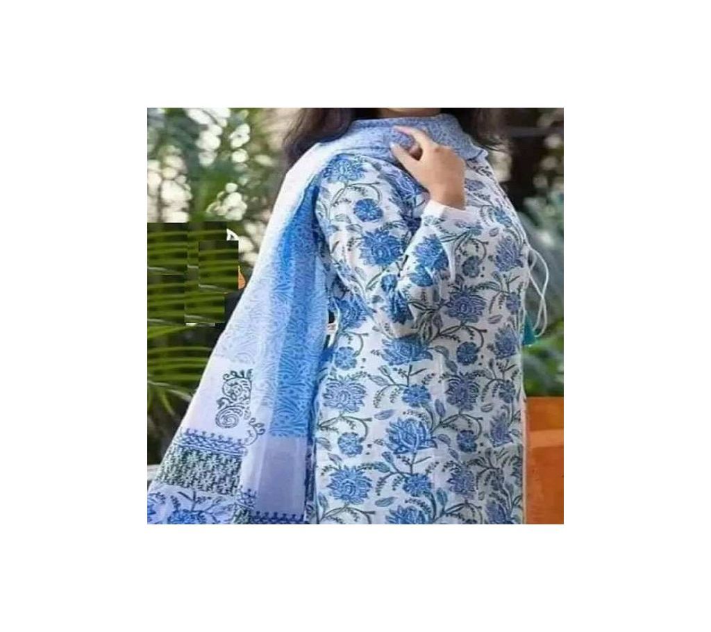 Unstitched Block printed Salwar kameez block 02
