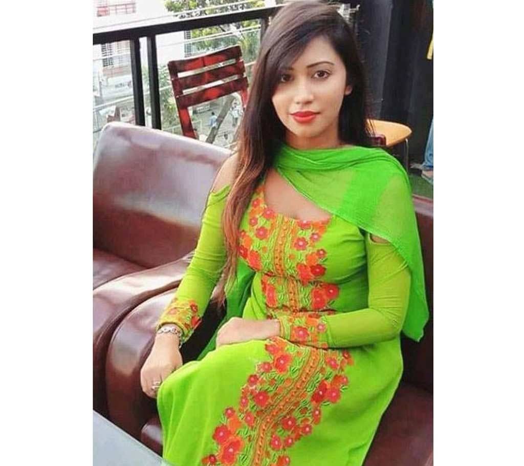 Unstitched GREEN Salwar Kameez For Women