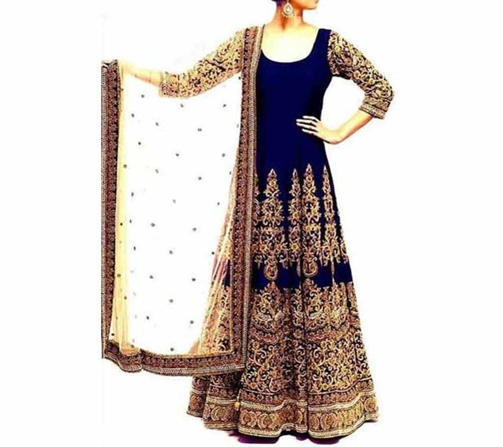 Unstitched Gorgeous Embroidery Gown Three Piece Dress for Women