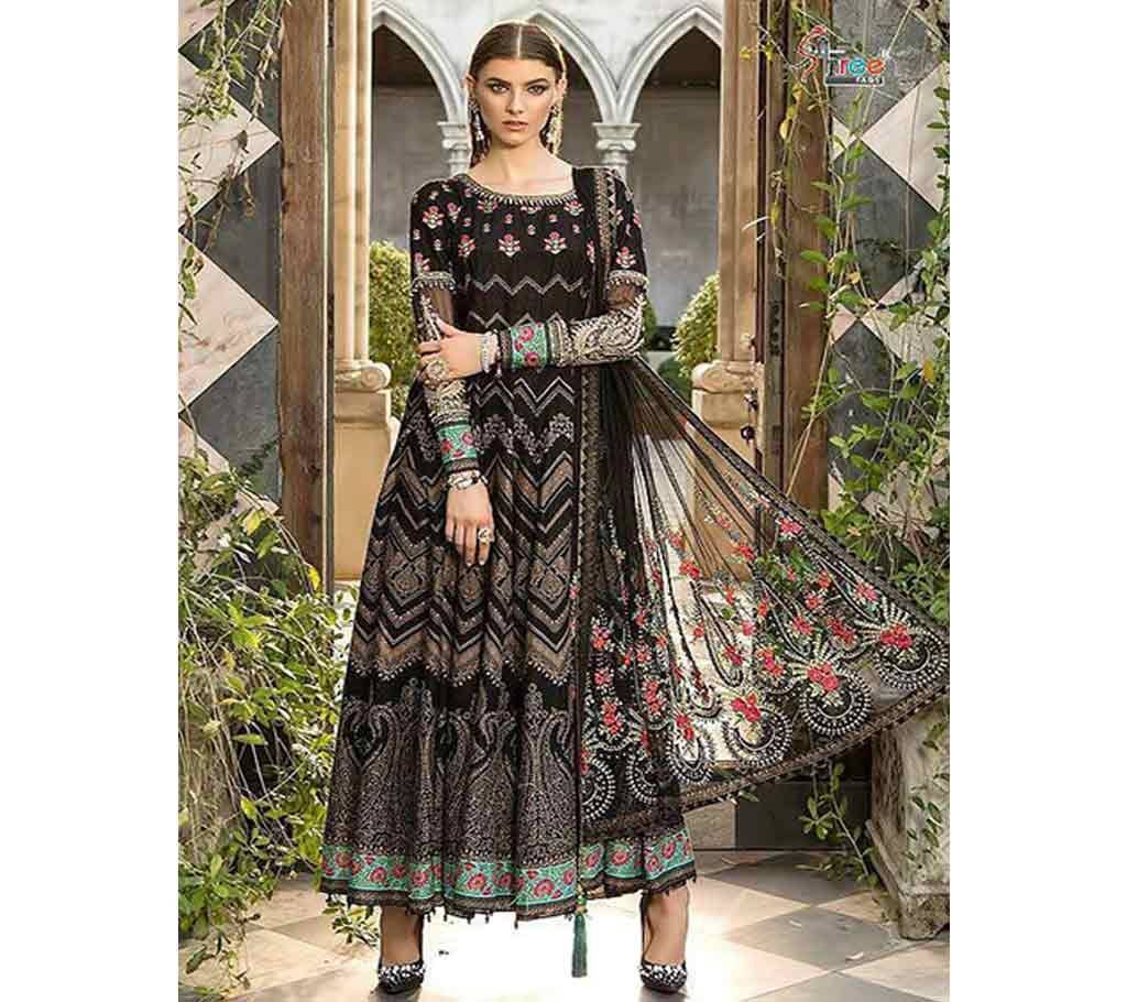 Shree Fab Mariya B Lawn Collection Vol 2 - 1636 - Black - ASI