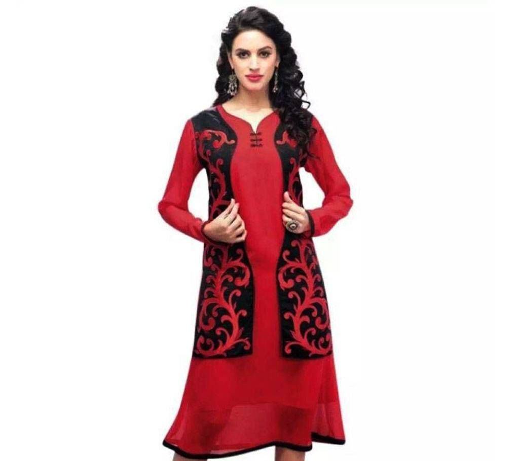Semistiched kurti with koti
