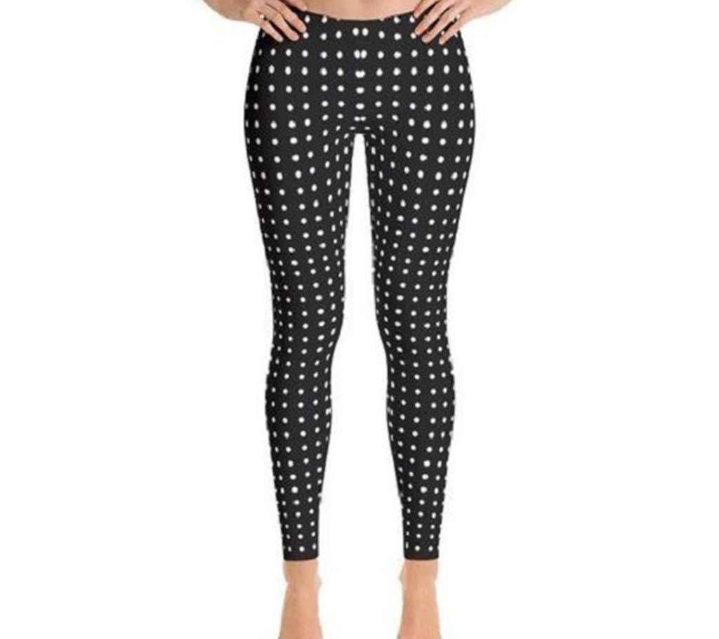 Women/Ladies Printed Cotton Elastic Leggings  