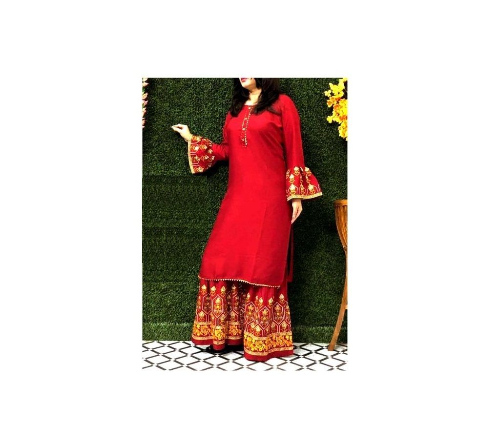 New  Style Georgette Three Piece For Women-Free Size st-67