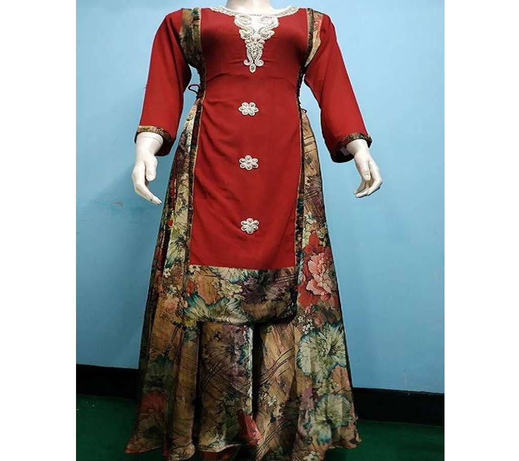 Maroon Gown Dress For Women