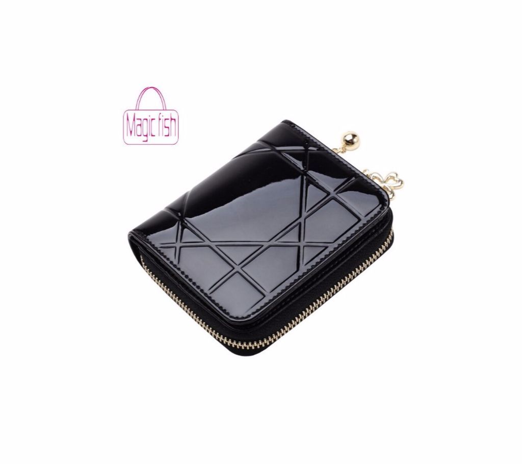 Pu Leather Zipper Short Cute Wallet For Women