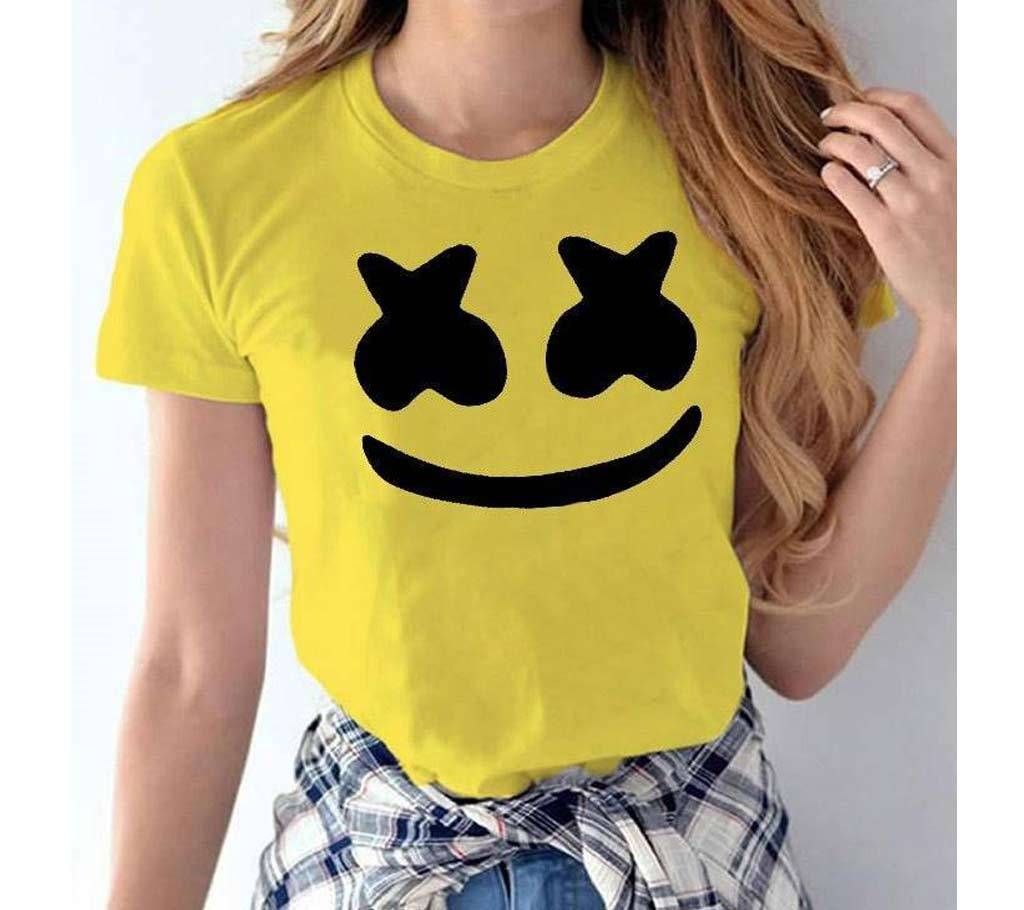 Ladies T-shirt 4 Quarter - M02-Yellow 