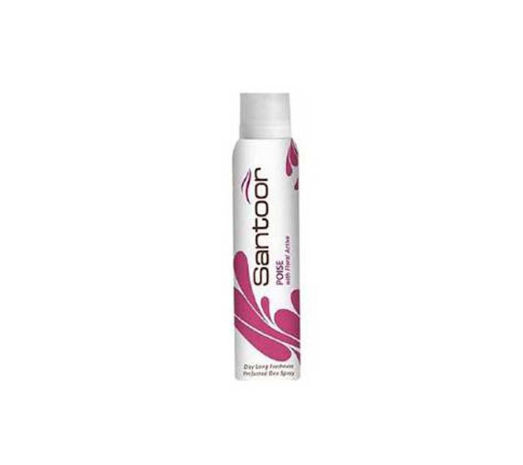 Santoor Poise with Flower Active Body Spray-India