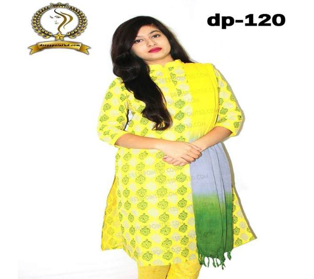 Aarong Slab Cotton Unstiched Three Piece