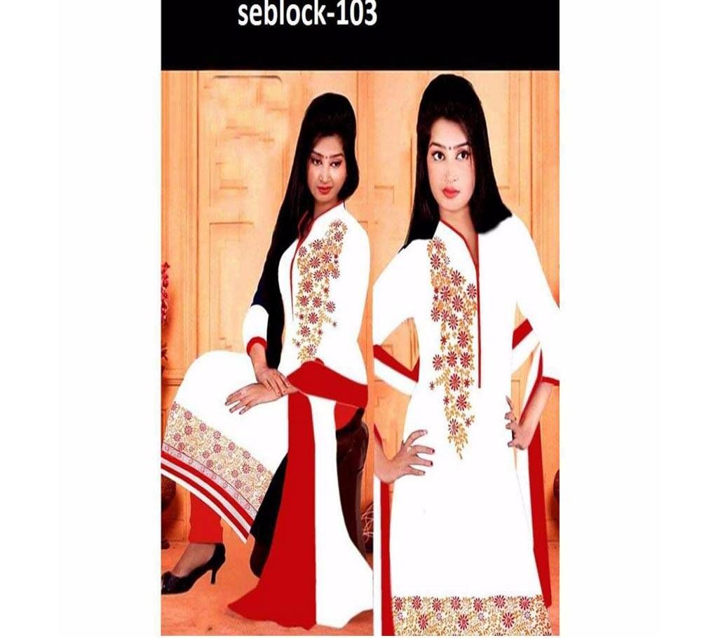 un stitched cotton block printed salwar kameez copy 