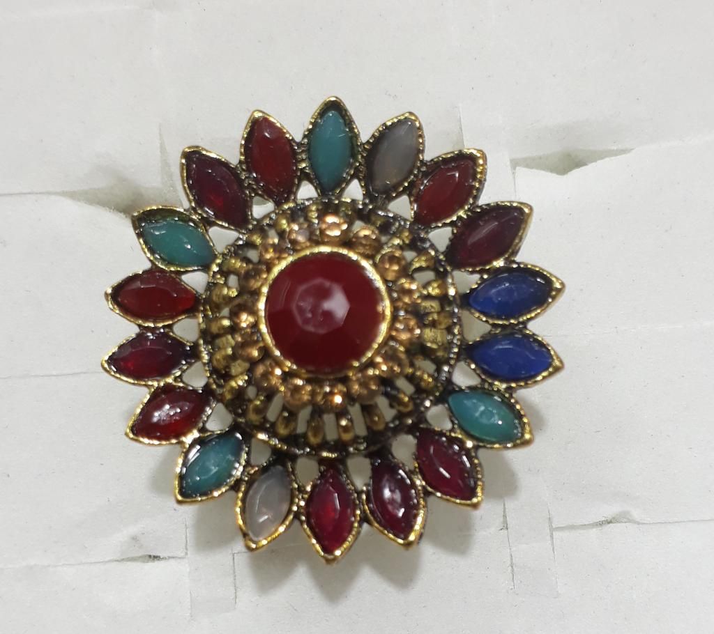 Multicolored Flower Shaped Finger Ring