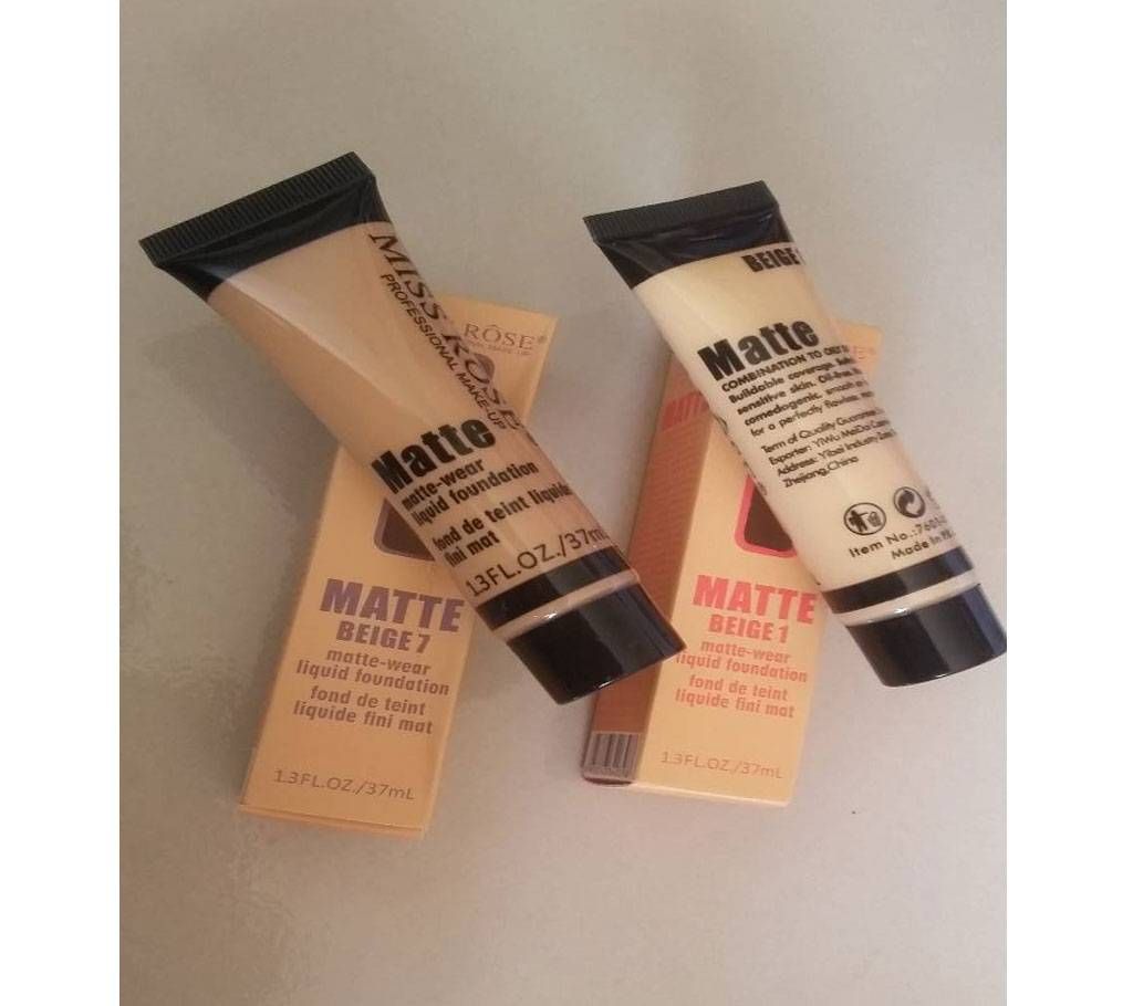 MISS ROSE Matte Liquid Foundation - 37ml - India