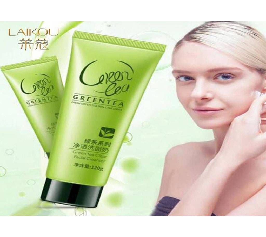 LAIKOU Facial Clean Green Tea Oil Control Facial Cleanser Nourishing Whitening 120ml China