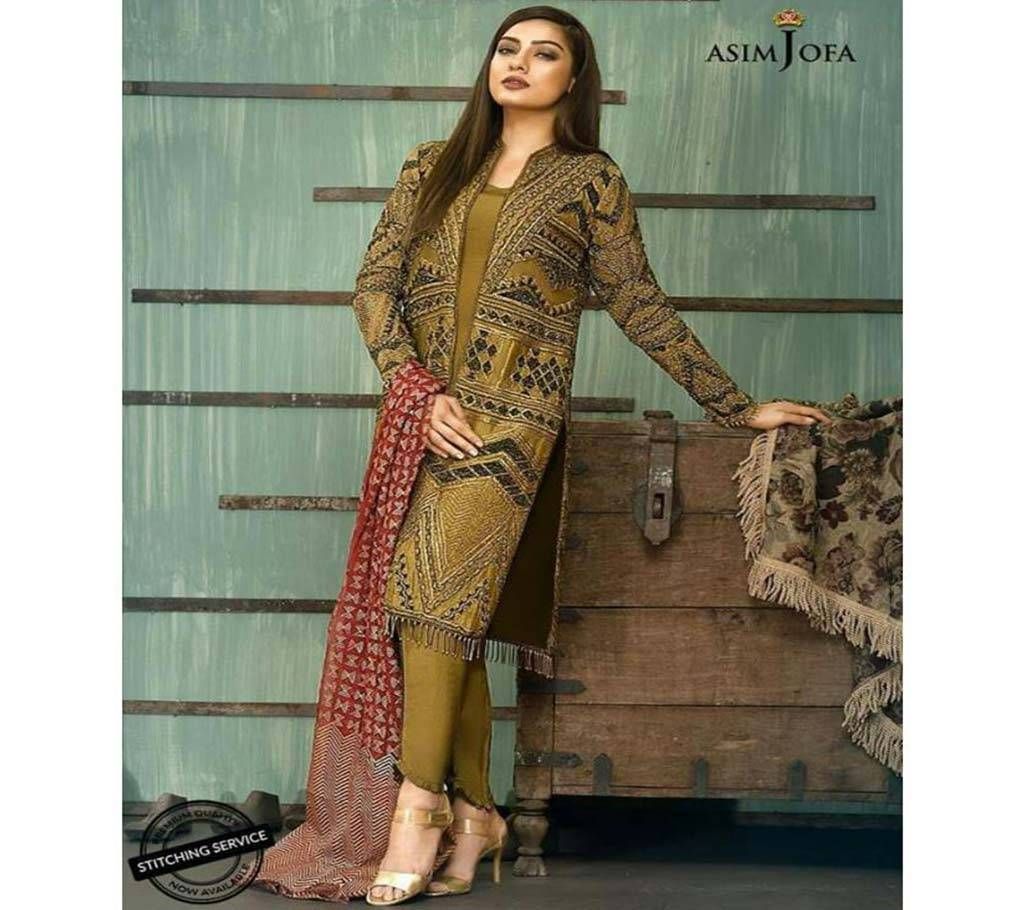 ASIM JOFA Original Pakistani Unstitched Three Piece 