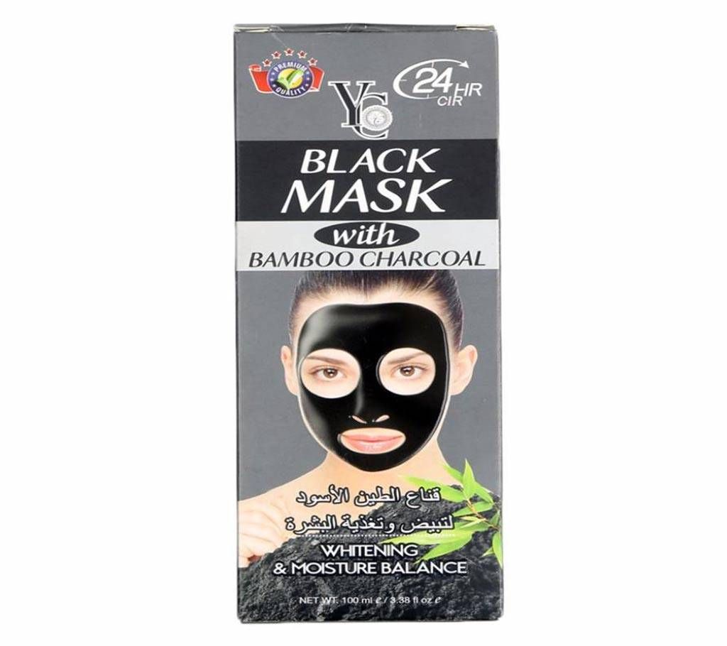 Black Mask With Bamboo Charcoal Face musk for Women - 100ml China