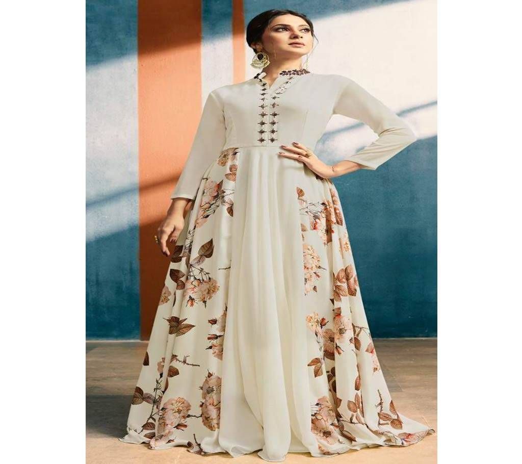 Un-stitched georogette skin print jenifar salwar suit