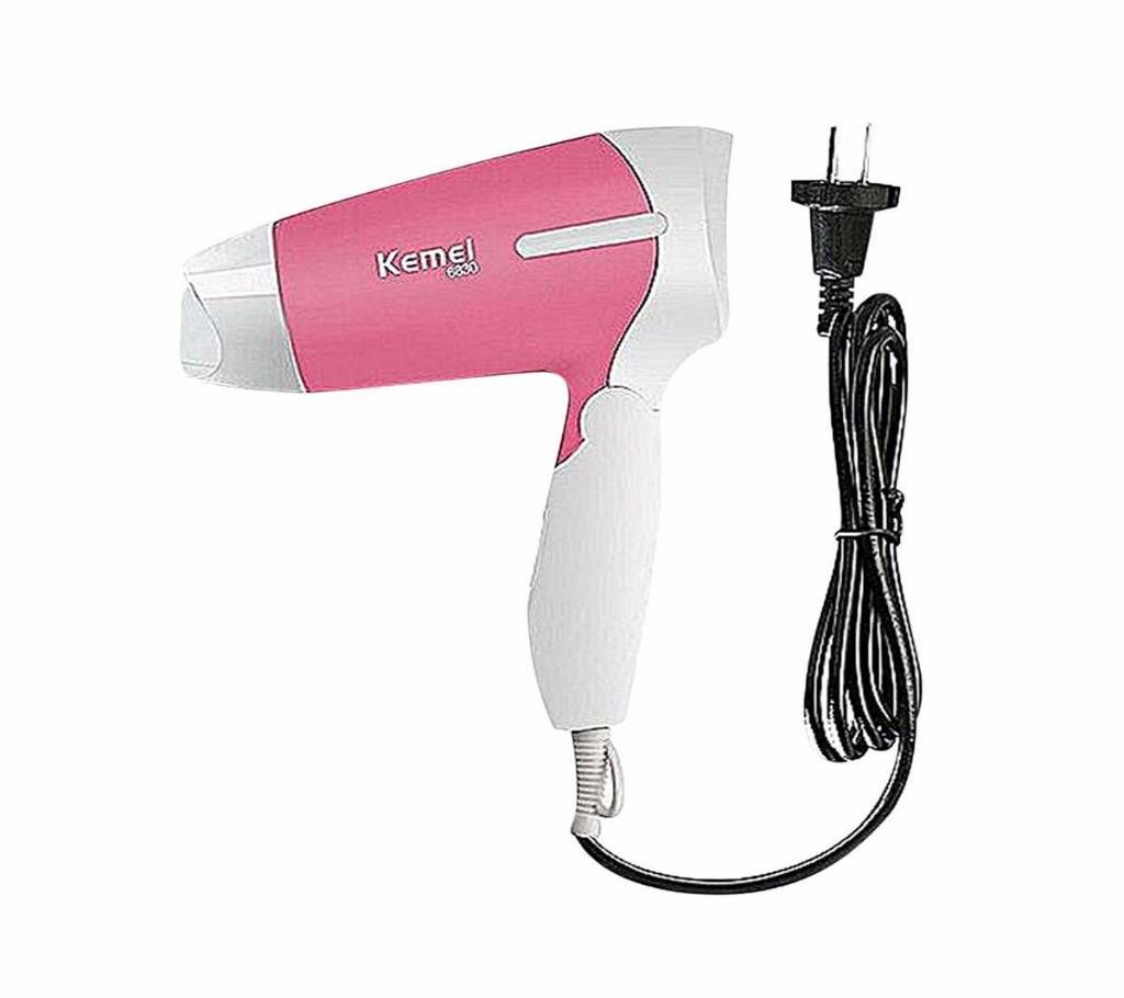 KM-6830 Hair Dryer for Women - White and Pink