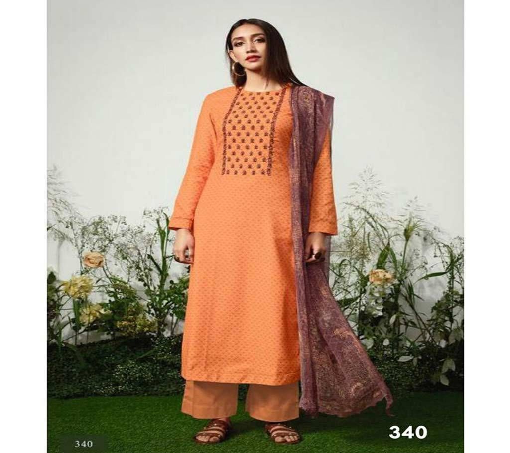 Itrana Harmony - 340 Unstitched Cotton Three-piece