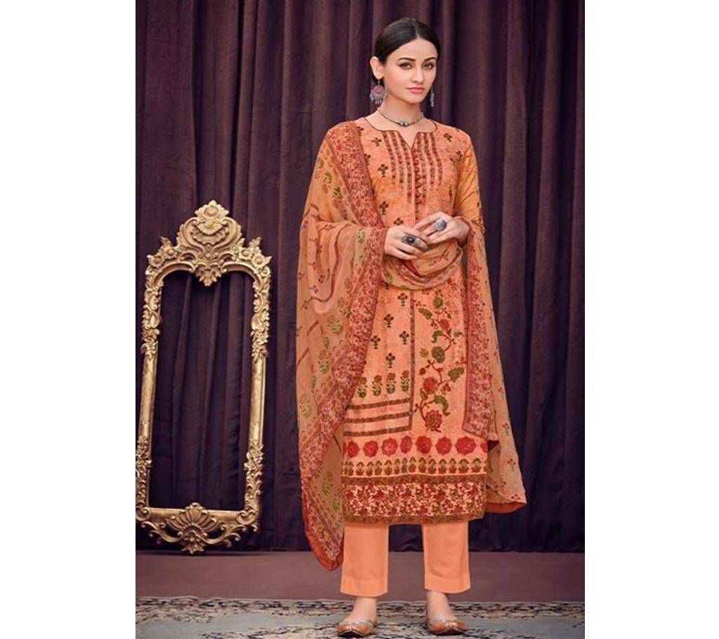 MUMTAZ ARTS BUNAAI SALWAR SUITS- 401 Unstitched Three Piece - Copy