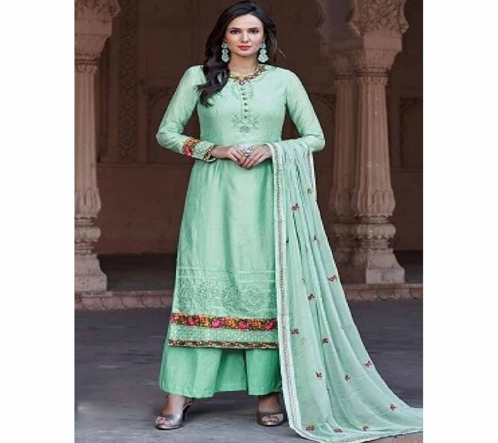 Bela Lavender Unstitched Cotton Three Piece 478