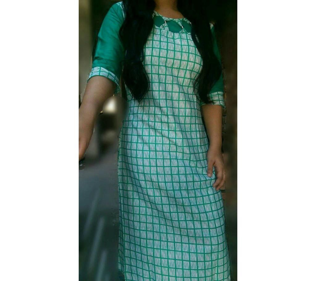 Chiffon Stitched Full Linen Kurti 