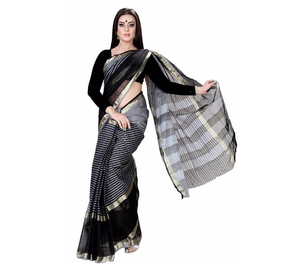cotton white zori sharee