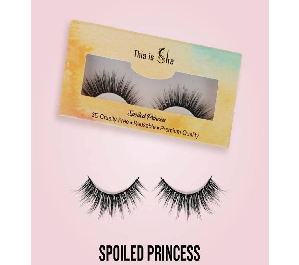 This is She - Spoiled Princess False Eye Lashes -Premium Quality made from Korean Silk -1 pair- Canadian Brand