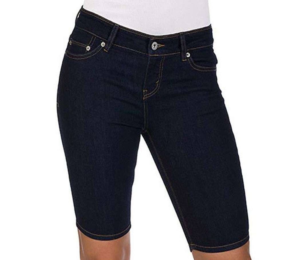 Women Black Denim Shorts