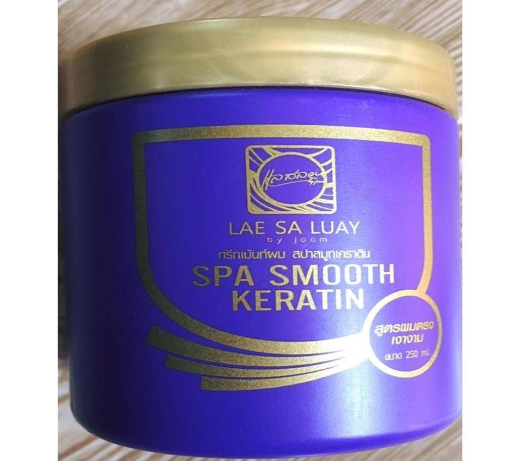 LAE SA LUAY Hair Treatment 24-hour straight Smooth spa Chalcoal keratin-250gm-Thailand 